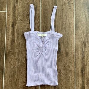 Purple Nylon Crop Tank Size Small